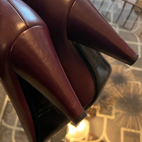 Jill Stuart made in Italy booties size 7.5 merlot - Picture 7 of 7